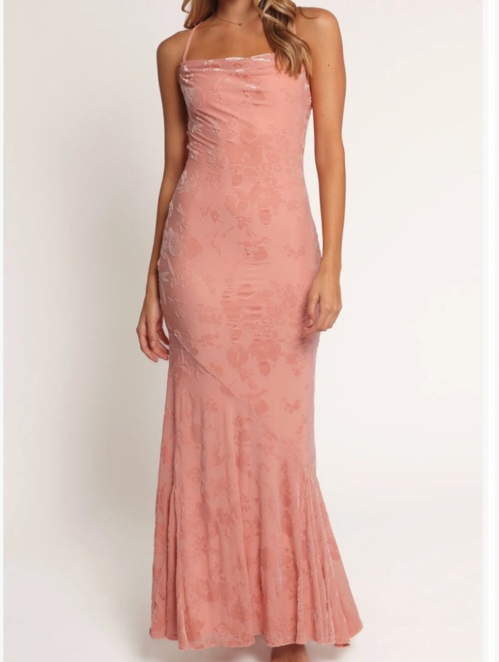 Petal & Pup Floral Velvet Burnout Maxi Dress